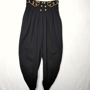 Vintage Contempo Casuals Black Harem Pants L